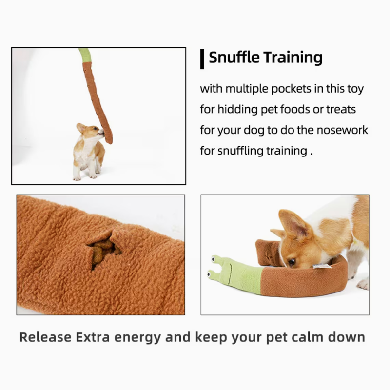 Interactive Snuffle Snail Dog Toy