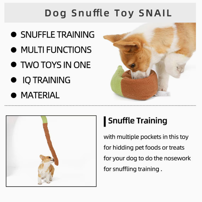 Interactive Snuffle Snail Dog Toy