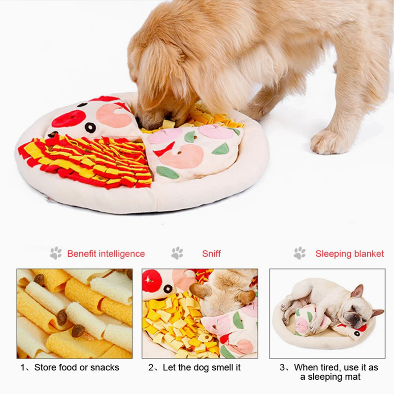 Interactive Snuffle Pizza Mat for Pets