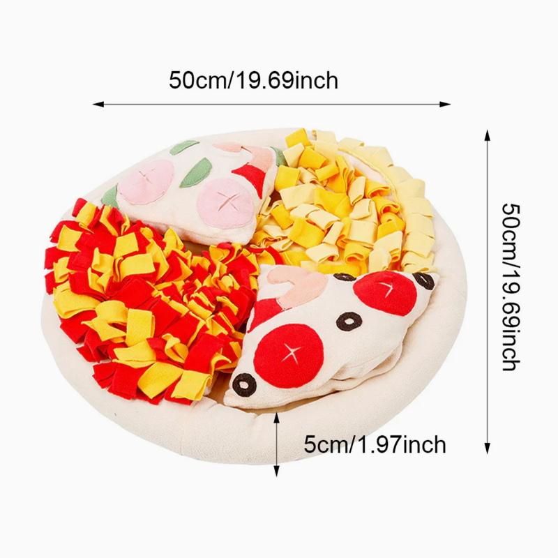 Interactive Snuffle Pizza Mat for Pets